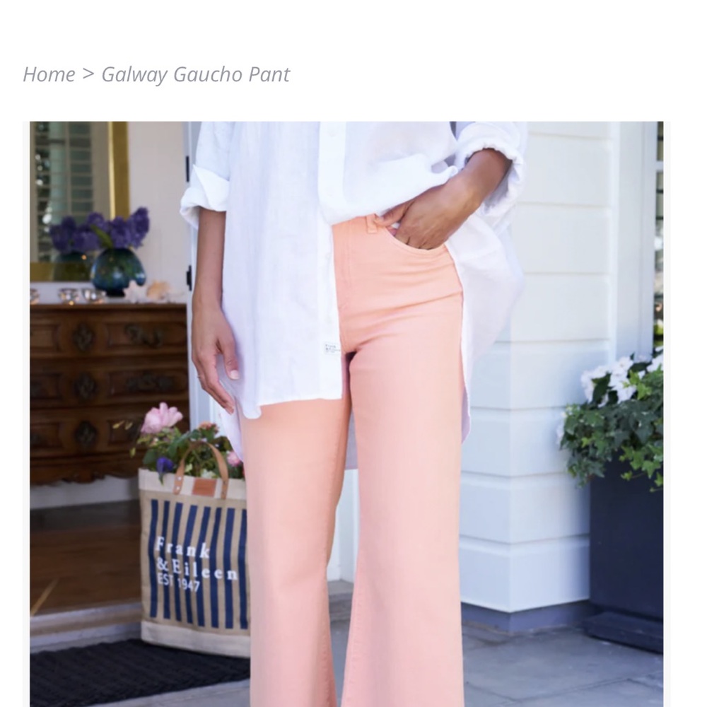 Frank & Eileen Galaway high waisted wide leg jeans pink size 30 NWT